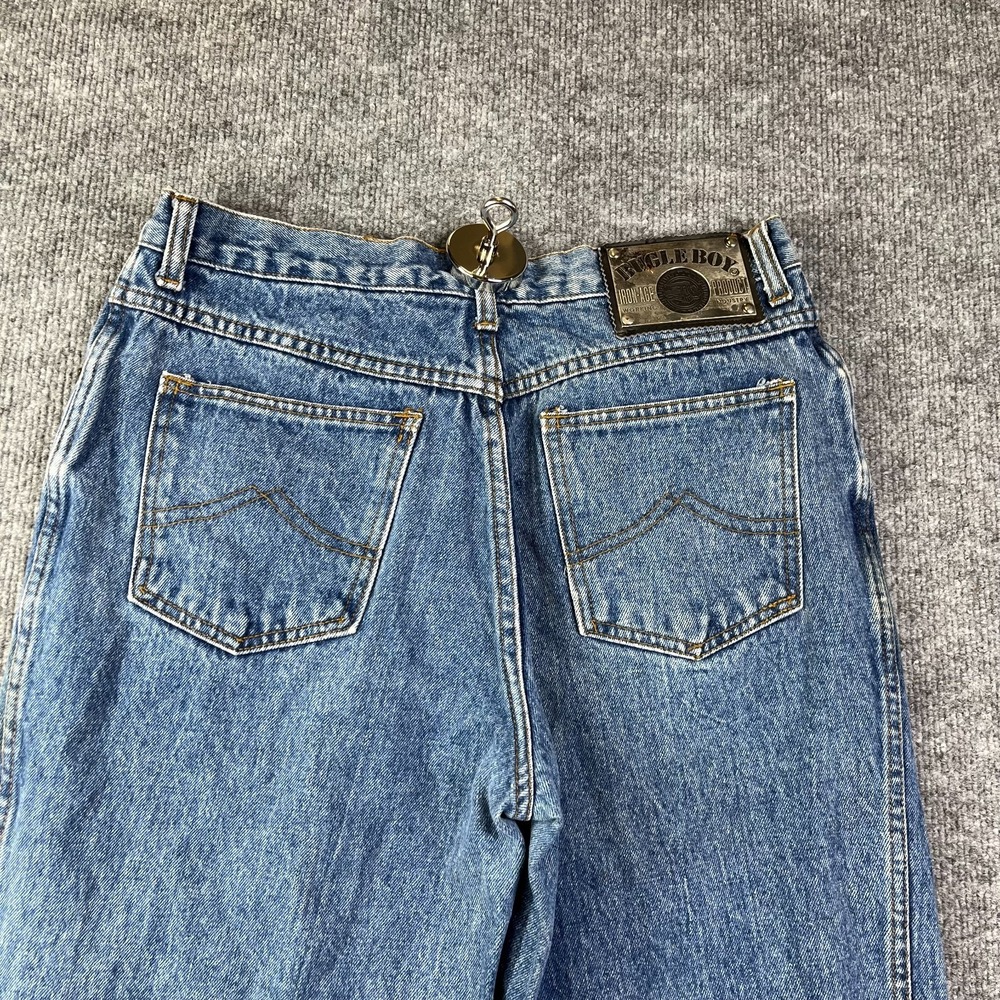 Vintage Bugle Boy Gold Crest Jeans Mens Blue Denim Taper Fit Classic Y2K - 30X30 - Picture 9 of 14